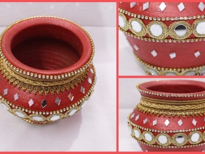 How to Decorate Pot at home I Matki decoration I Indian Festival I Creative Diaries