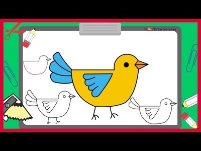 How to Draw a Simple Bird for Kids