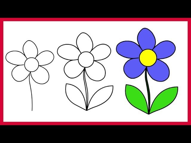 How to Draw a Simple Flower – Easy Step by Step for Kids and Beginner
