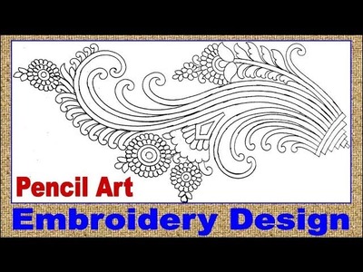 How To Draw Embroidery Design On Tracing Paper With 0.5mm Lead Pencil