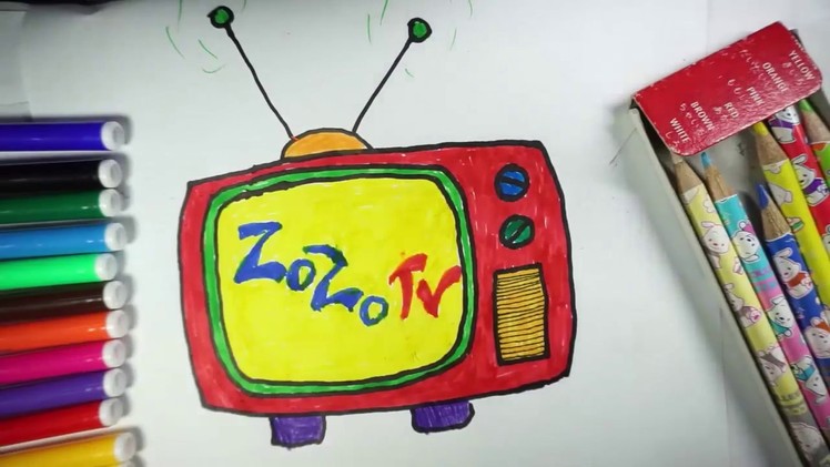 How To Draw Small Television Easy - Drawing Tutorial For Kids❃ZoZo TV♫