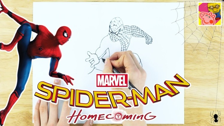 How To Draw Spiderman ????️ Spider-Man: Homecoming Full Movie Children Learning Crafts ???? Crafty Kids