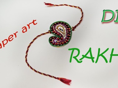 How to make a fancy rakhi at home  with paper easy step by step