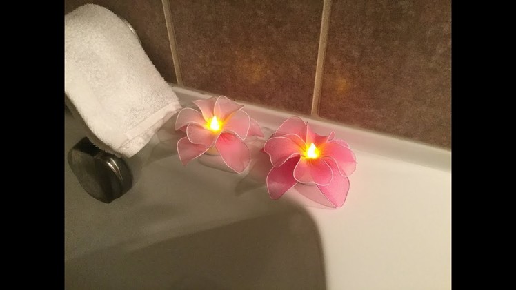 How to make a nylon stocking flowers with LED Tealight