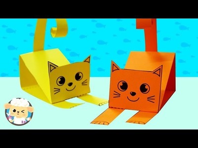 How To Make A Paper Cat | Cute and Easy Origami Cat | DIY tutorial | CRAFT TIME