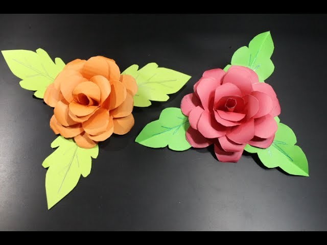 How To Make A Paper Rose Very Easily | DIY- PAPER CRAFTS