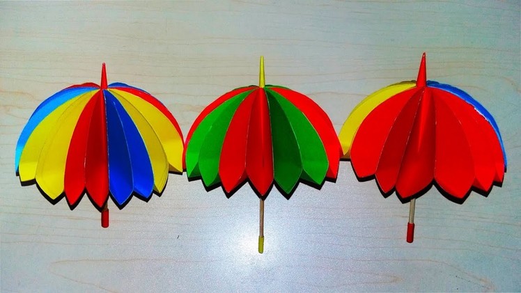 How To Make Amazing Paper Umbrellas-DIY || Easy & Simple Origami Umbrella Instructions