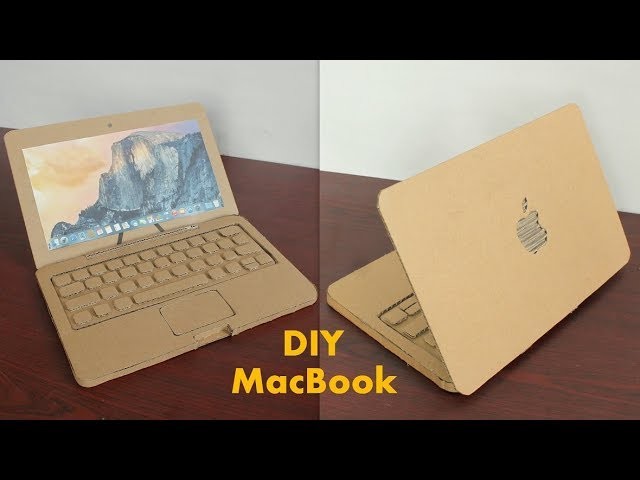 How to Make Apple Laptop With Cardboard at Home - DIY Laptop for Kids