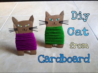 How to make cardboard cat #easycraft