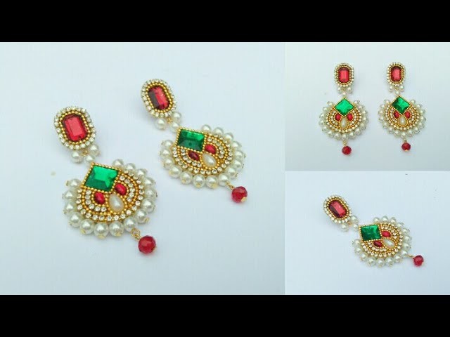 How To Make Designer Earrings. How To Make Paper Earrings. Paper Jewellery Making.DIY