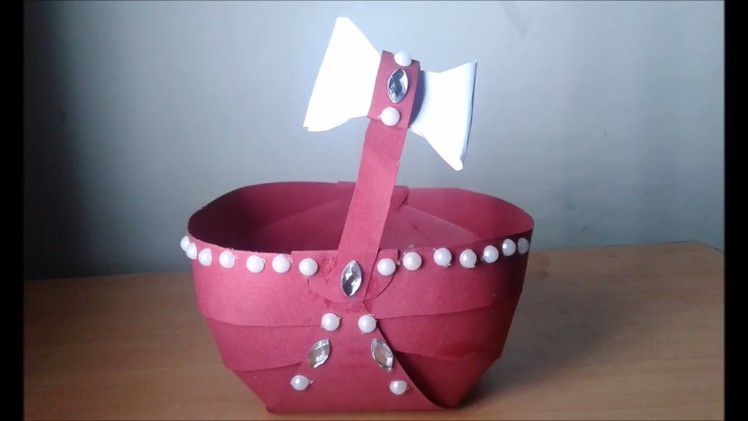 How to make easy paper basket for chocolates | Christmas Gift basket |DIY| Ideas for Kids craft