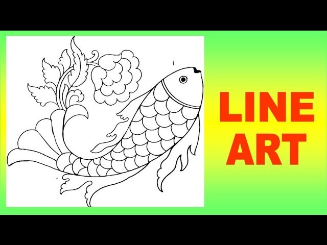 How To Make Fish Design On Tracing Paper | Line Art