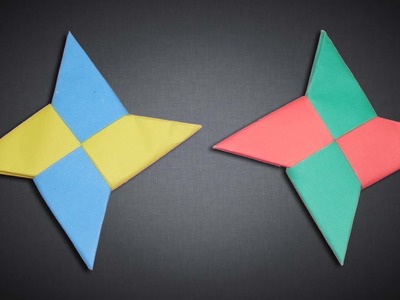 How To Make Four Blades Paper Ninja Star [Shuriken] DIY Origami