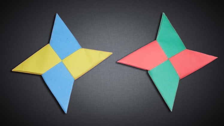 How To Make Four Blades Paper Ninja Star [Shuriken] DIY Origami