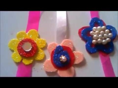 HOW TO MAKE  LATEST RAKHEE DESIGNS WITH GLITTER PAPER IN5 MINUTES.DIY RAKHI