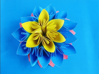 How to make Origami Kusudama flower |Origami Beautiful flower |Kusudama Flower