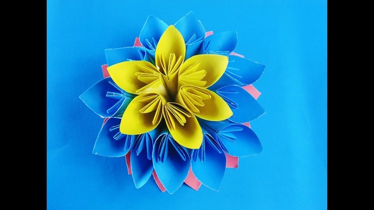 How to make Origami Kusudama flower |Origami Beautiful flower |Kusudama Flower