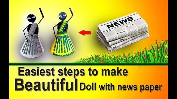 How to make paper doll: A beautiful traditional tribal dancing girl