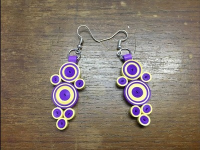 How To Make Paper Earrings -  Paper Jewellery making tutorials