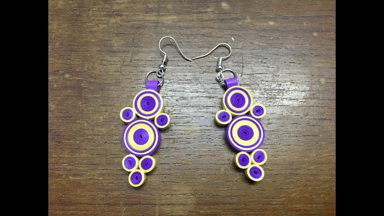 How To Make Paper Earrings -  Paper Jewellery making tutorials
