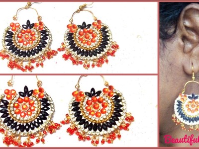 How to Make Paper Earrings.Latest Earrings Designs Making at Home. Paper Jewellery making at home.
