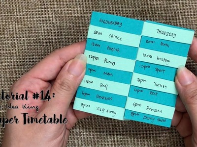 How to Make Paper Flipping Timetable Step by Step? | The Idea King Tutorial #14