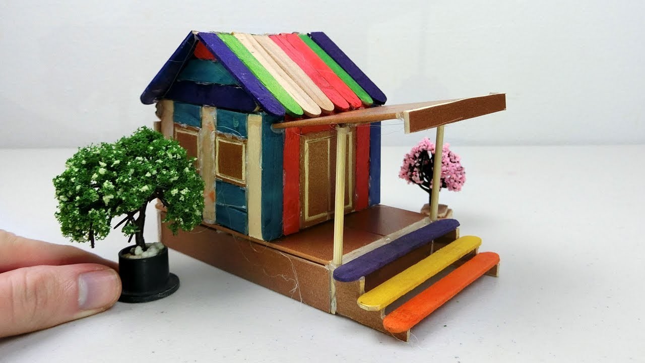 How to make Popsicle Stick House 20, Easy DIY Project