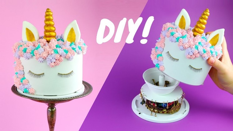 HOW TO MAKE UNICORN CAKE JEWELRY BOX | Inspired by Rosanna Pansino and her AMAZING Unicorn cake
