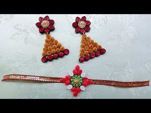 How To |  Quilling Rakhi with Beautiful Earrings | Paper Quilling Art