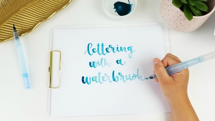 How to Use a Waterbrush for Handlettering | Pentel Aquash Waterbrush Tutorial