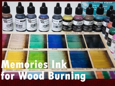Pyrography: Memories Ink used for adding color to Wood Burnings! See how the inks swatch on wood
