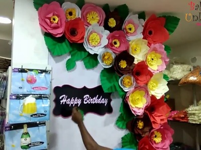 See how our team made this Paper flower backdrop!!