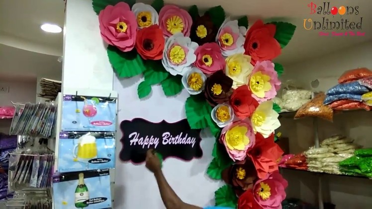 See how our team made this Paper flower backdrop!!