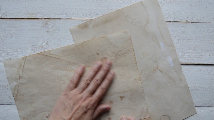 Tea and coffee dyed paper.( Shop update )