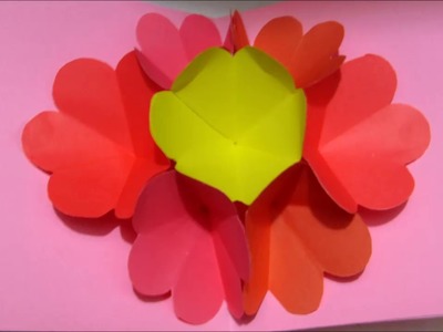 3d flower friendshipday card. paper carft -rihan rini