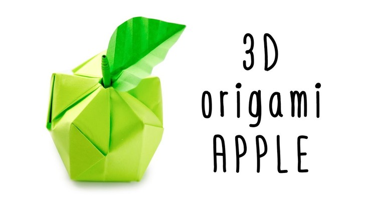 3D Origami Apple Tutorial ♥︎ Origami Fruit ♥︎ Paper Kawaii