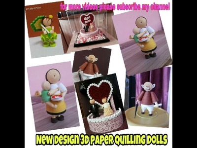 3d paper quilling new design dolls
