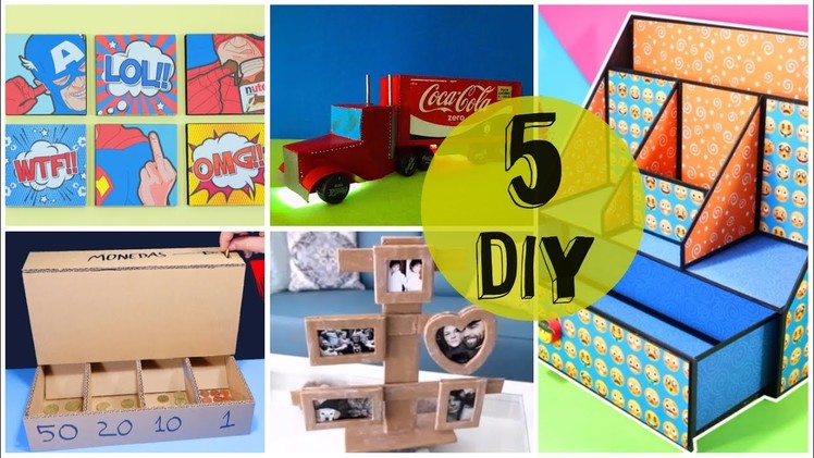 5 awesome crafts with carton boxes simple compilation DIY