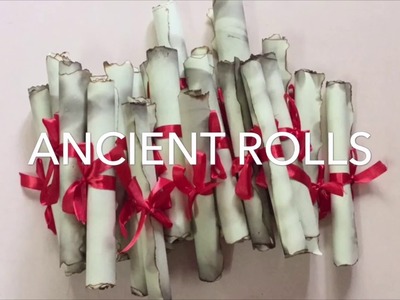 ANCIENT HANDMADE OLD PAPER ROLLS. SCROLLS FOR INVITATIONS, NOTES, ETC - Post 37