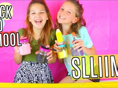 Back to School Supplies DIY Slime | Crunchy, Fluffy, Jiggly, Butter