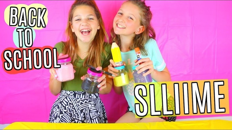 Back to School Supplies DIY Slime | Crunchy, Fluffy, Jiggly, Butter