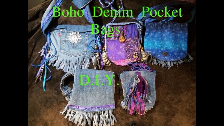 Boho.Hippie Denim Pocket Bags- D.I.Y.