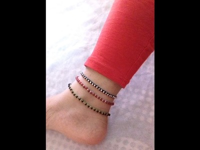 D.I.Y anklet.payal quick and easy