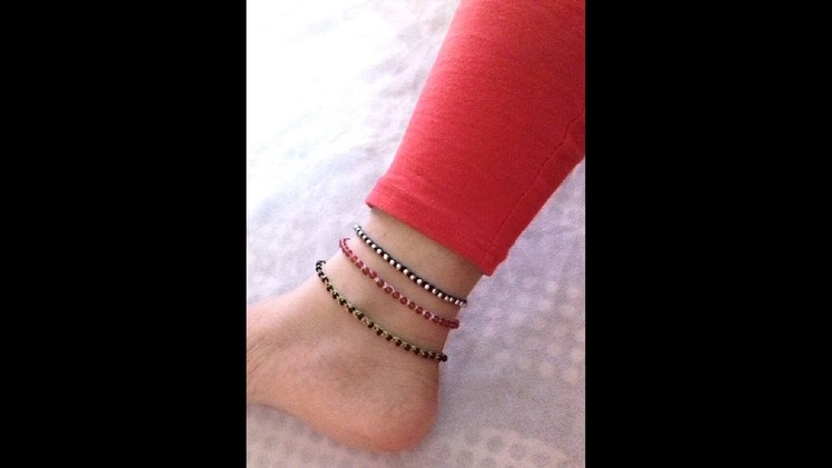 D.I.Y anklet.payal quick and easy