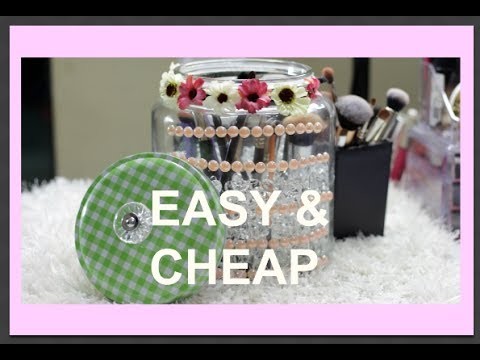 D.I.Y MAKEUP BRUSH HOLDER WITH LID || EASY & CHEAP