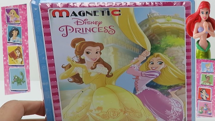 Disney Princess Magnetic fun Paper Dolls SET Belle Rapunzel Ariel Cinderella Tiana Dresses Toy