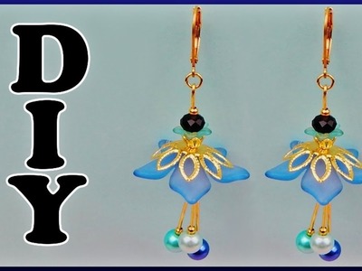 DIY | Blumen Perlen Ohrringe | Schmuck | Acrylic flower beads earrings | jewelry accessories