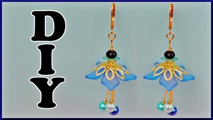 DIY | Blumen Perlen Ohrringe | Schmuck | Acrylic flower beads earrings | jewelry accessories