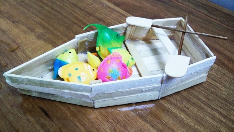 DIY Boat made out of Popsicle Sticks - Handmade - DIY Crafts - Miniature