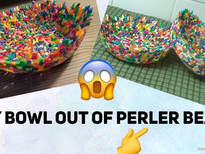 DIY bowl out of perler beads!!